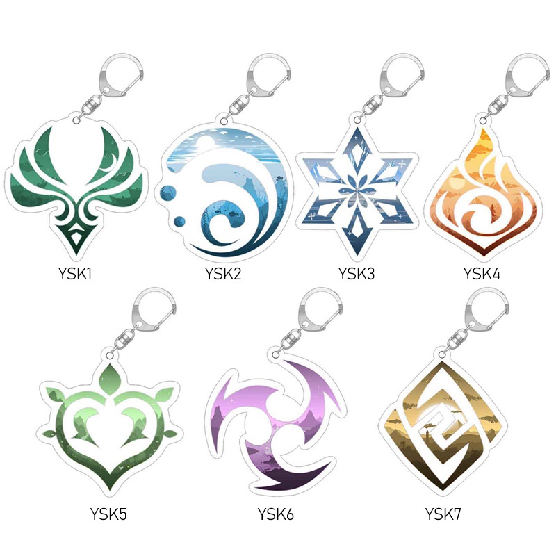 Móc Khóa Acrylic Laser tmdbyx Genshin Va Chạm