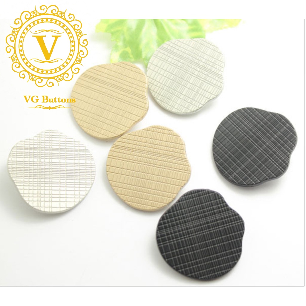 #21 Cúc áo khoác kim loại cao cấp, phù hợp áo khoác gió nam nữ, khuy lớn không đều 2,8cm