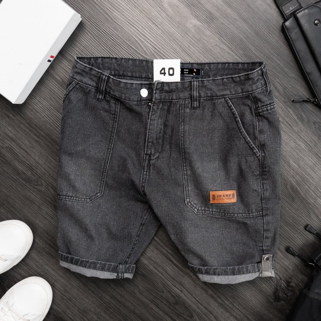 Quần Short Jean Nam Túi Chéo