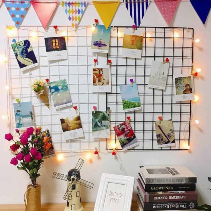 Tấm Lưới Trang Trí Treo Tường,Tấm Lưới Thép Lắp Ghép loại 1 ( Tặng đinh 3 chân)