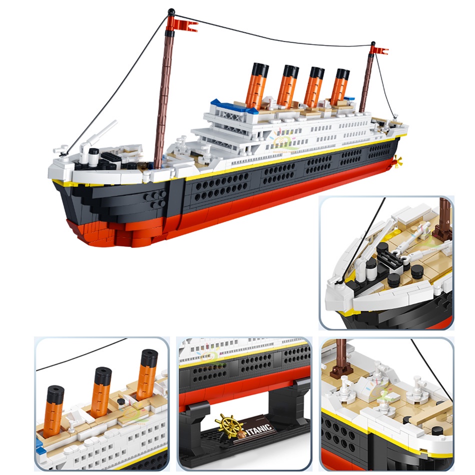 1288CÁI  Đồ chơi lắp ráp Titanic mô hình tàu bộ đồ chơi lắp ráp