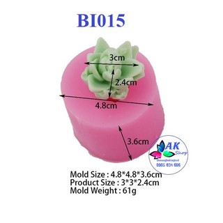 KHUÔN SILICON 4D SEN ĐÁ BI016 /2506.583
