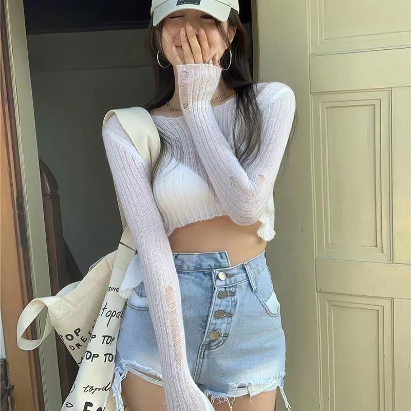 Quần Short Jeans Nữ Lưng Cao Thời Trang Hàn Quốc Quyến Rũ