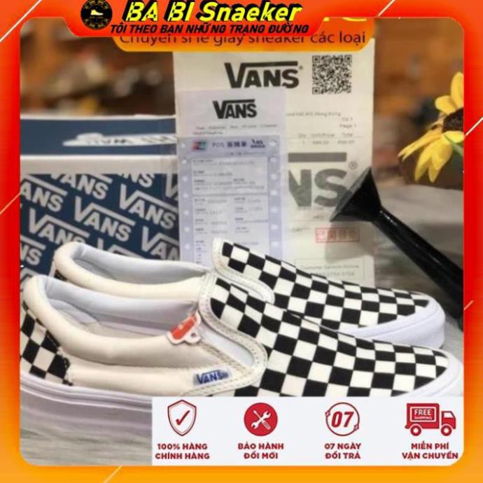 Giày thể thao sneaker V1 caro đế trắng hàng 1:1 full size nam nữ bao check thoải mái nhé