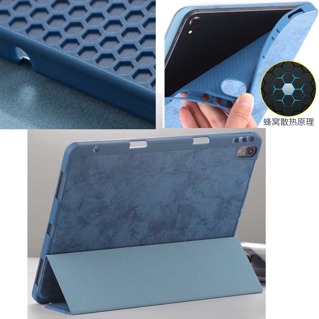 Bao da máy tính bảng vải mềm có ngăn đựng bút màn hình tắt mở tự động cho IPad Pro12.9 2015 2017 2018 | BigBuy360 - bigbuy360.vn
