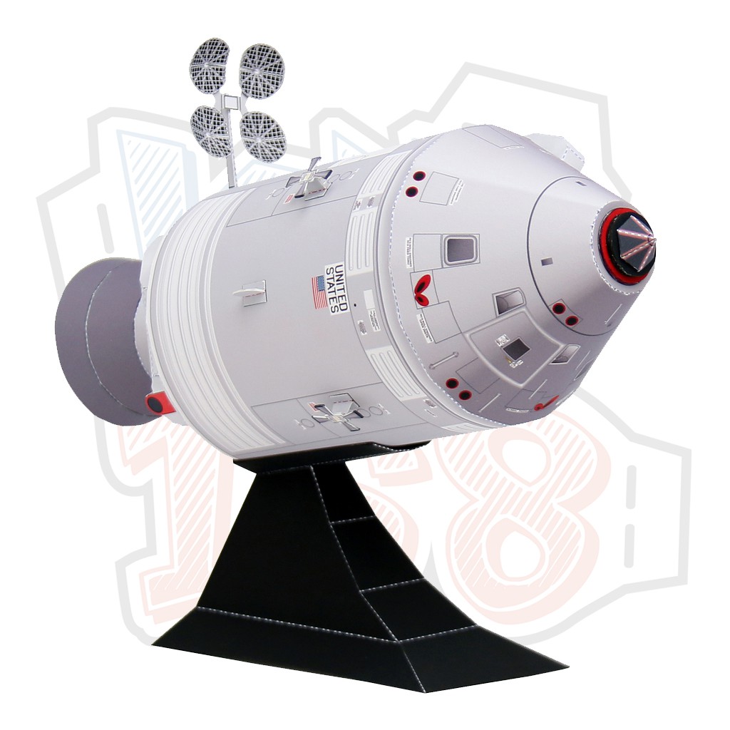 Mô hình giấy Vũ trụ phi thuyền không gian Apollo Command - Service Module