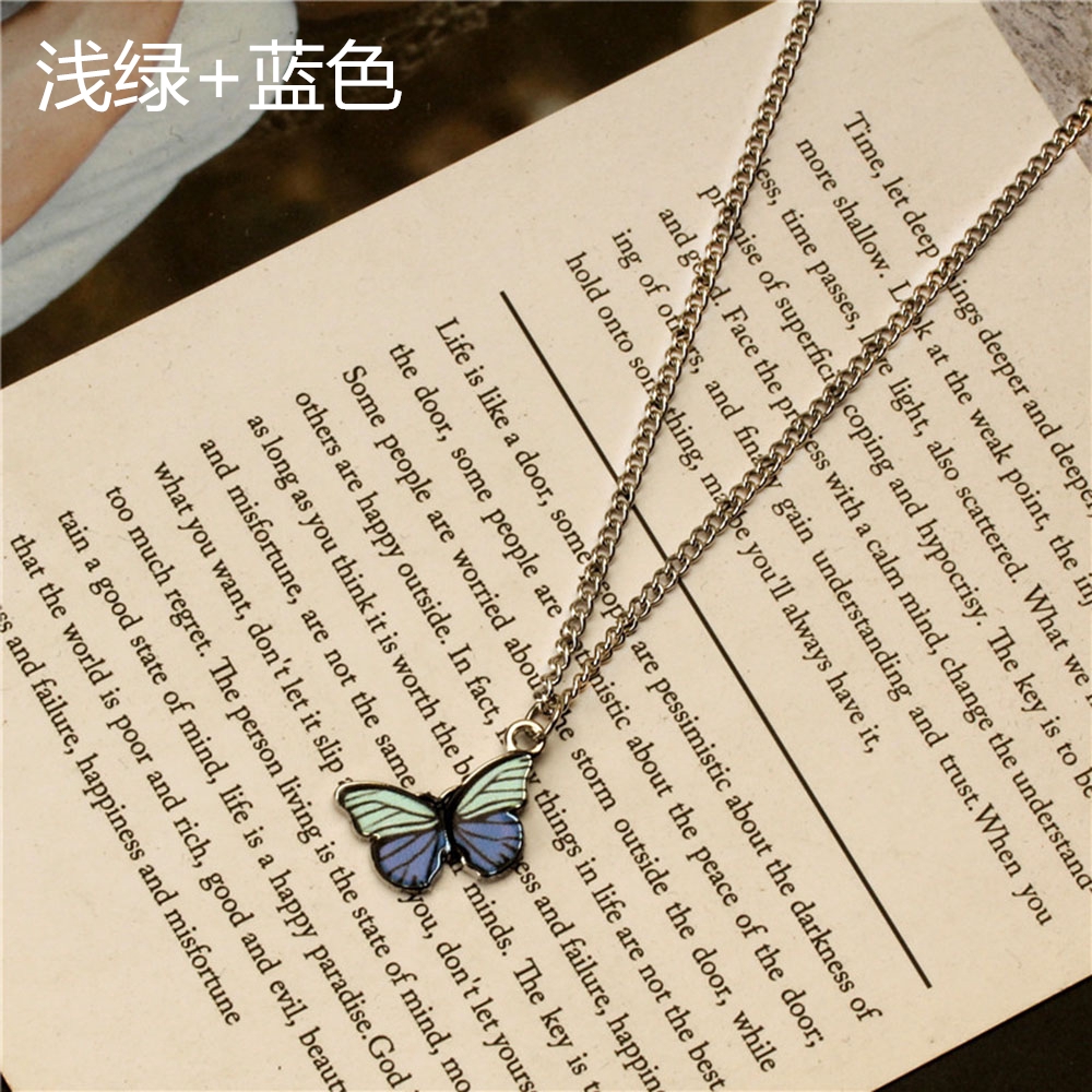 1 vòng cổ Mặt Bươm Bướm Nhiều Màu Phong Cách Cổ Điển