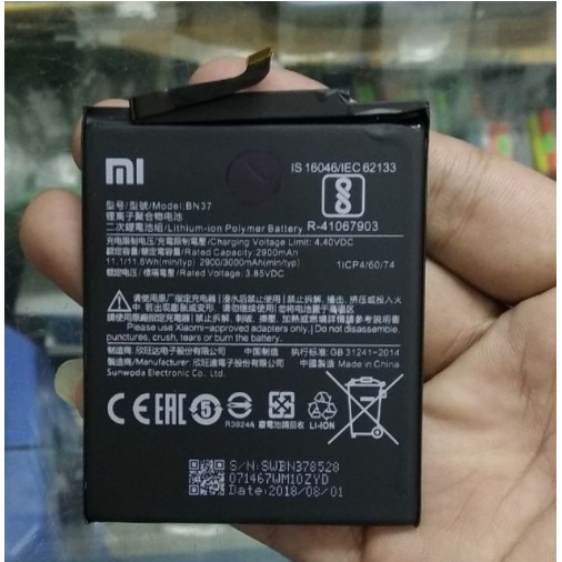 Pin Xiaomi Redmi 6A / Mi 6A ( BN37) xịn - Bảo hành 6 tháng