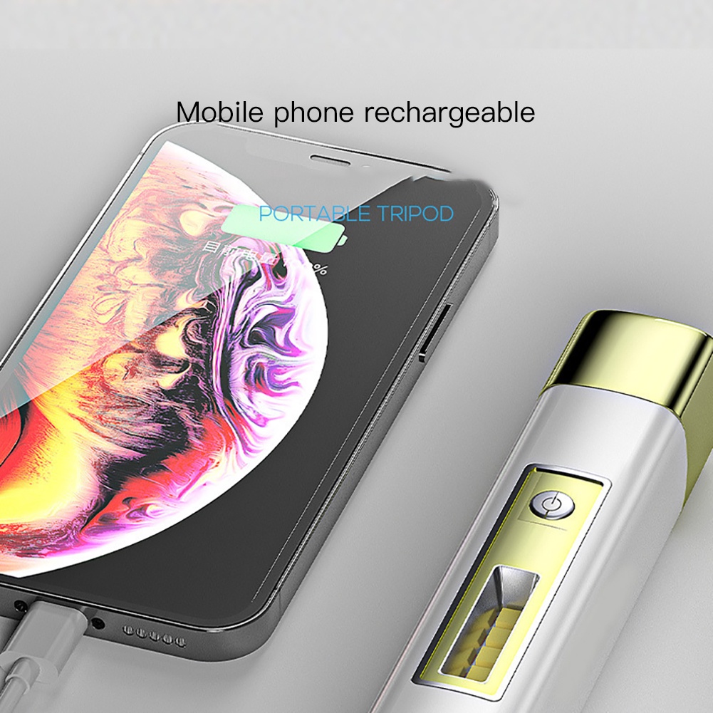 Mini Torchlight Đèn Pin Sạc Usb Pha Đèn Bên Hông 1200 Mah Di Động Đi Bộ Đèn Chiếu Sáng Ngoài Trời