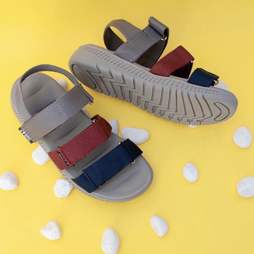 Giày Sandal PA Màu xám F5 Nữ Quai ngang êm ái-chống thấm nước/phylon siêu nhẹ