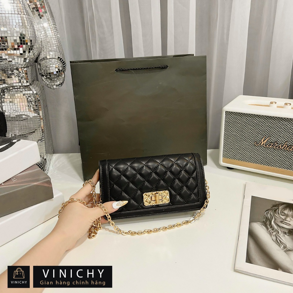 Túi xách nữ đeo chéo, đeo vai, túi đi chơi, đi học VINICHY, da đẹp, thời trang cao cấp size 19cm HA186