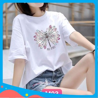 Áo Thun Trắng Nữ 💟FREESHIP💟 Áo phông nữ thun cotton, mịn, mát, sành điệu in hình Mã số: M93
