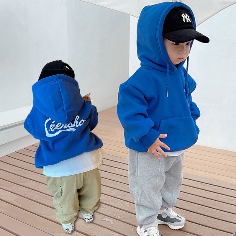 Áo Hoodie Lông Cừu Ấm Áp Theo Phong Cách Thu Đông Dành Cho Bé Trai