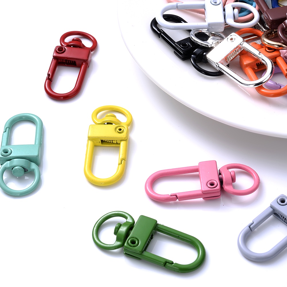 Set 10 Móc Khóa Kim Loại Hình Tôm Hùm Nhiều Màu Sắc Dùng Làm Vòng Tay / Vòng cổ diy