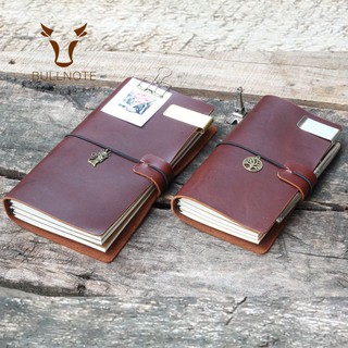 Sổ da thật Journal notebook – Gáy chun cài size to