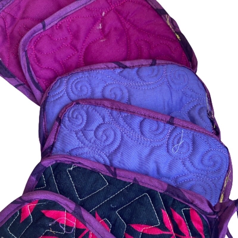 Bộ 2 miếng lót tay bắc xoong nồi chống nóng bằng vải trần bông viền quanh