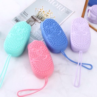 Bông tắm silicon 2 mặt tạo bọt, massage hình chuột