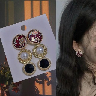 [Kẹp-On] [Kẹp Tai Không Cần Khoan Lỗ] Set Bông Tai Dạng Kẹp Phong Cách Retro Siêu Dễ Phối Đồ