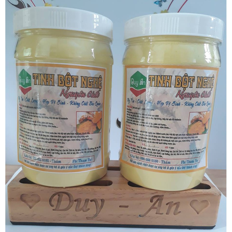 Tinh bột nghệ sẻ vàng nguyên chất nhà làm (Hũ 250gram giá 140k)