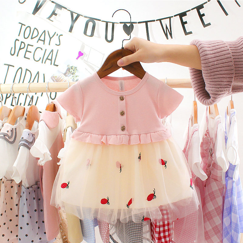 Đầm Xòe Công Chúa Vải Cotton Cho Bé Gái