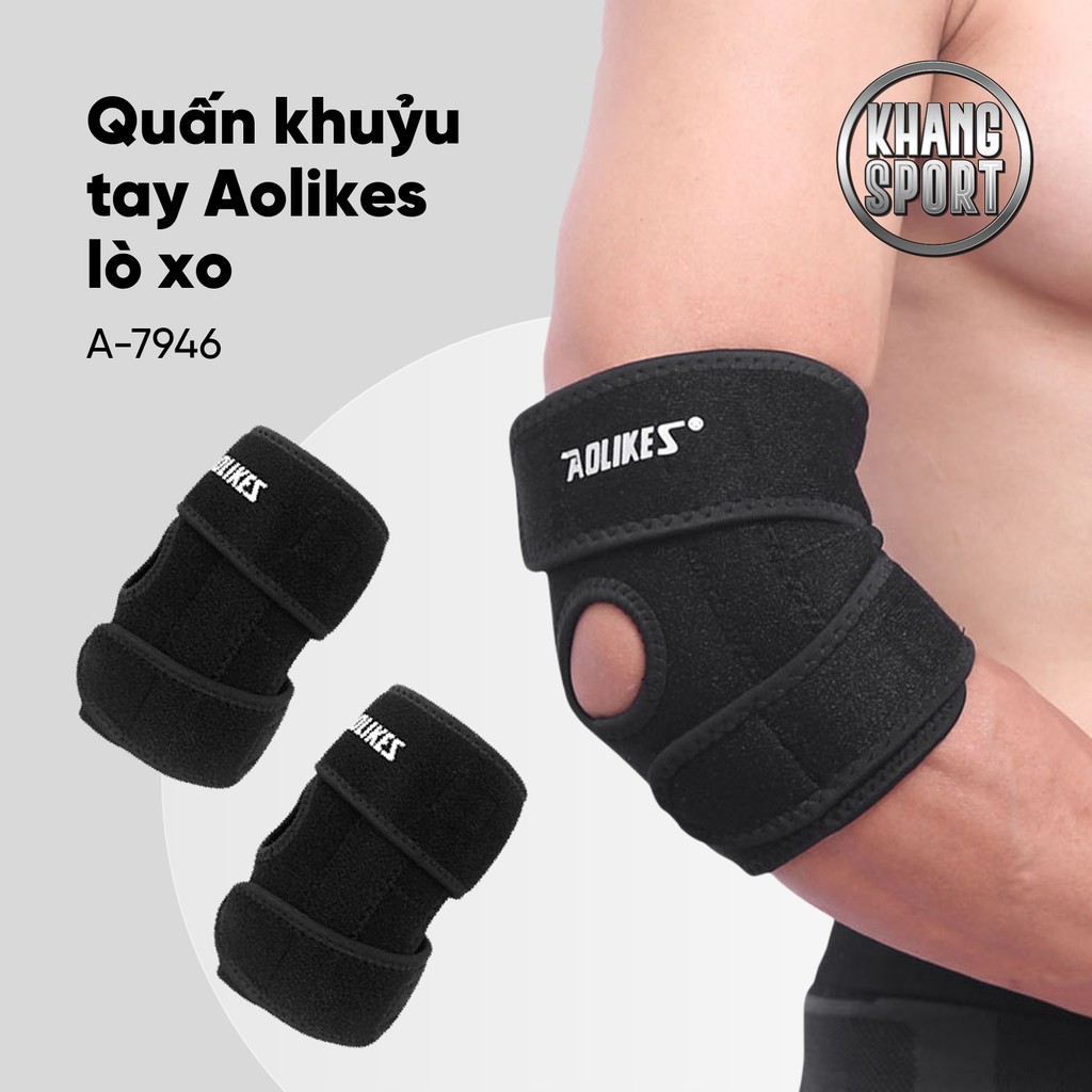 Đai Quấn Khuỷu Tay Có Lò Xo Aolikes A-7946 | Đai Quấn Bảo Vệ Khuỷu Tay Có Lò Xo Chịu Lực Tập Gym Chính Hãng Cao Cấp