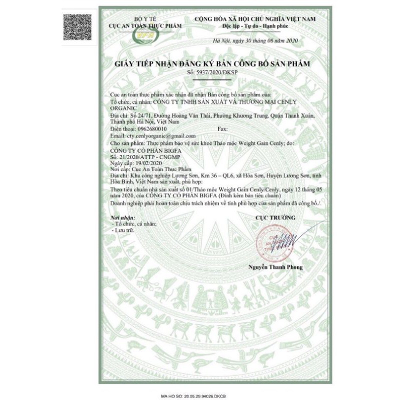 Thảo mộc tăng cân Cenly 30 viên  Tặng quà