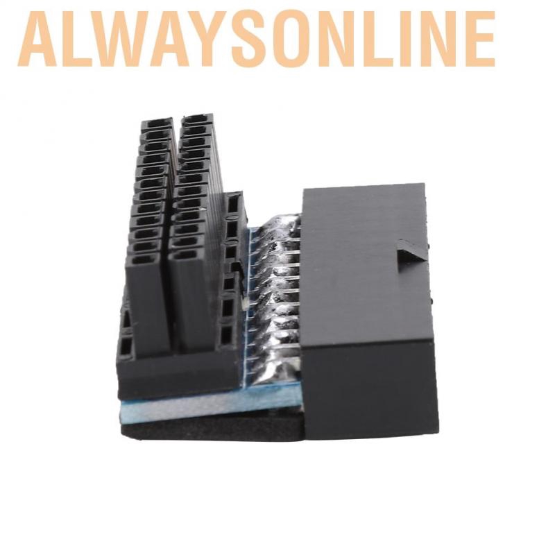 Alwaysonline 24Pin Female to Male 90 Degree Right Angle ATX Power Connector Adapter  change the mounting direction