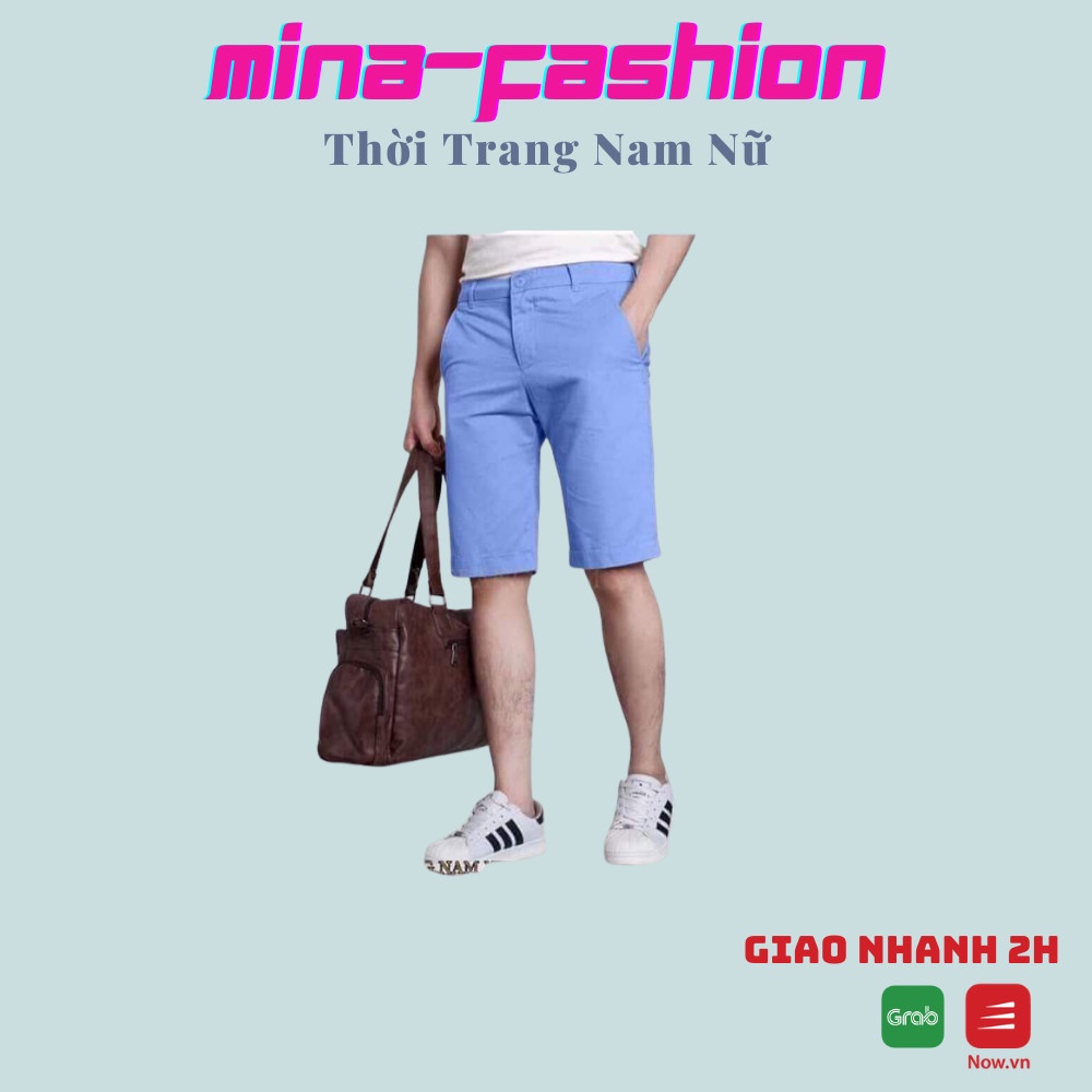 Sale Hot Hot Tụt Quần Âu Ngắn Màu Bạc Nam QTANA11 MinaFashion