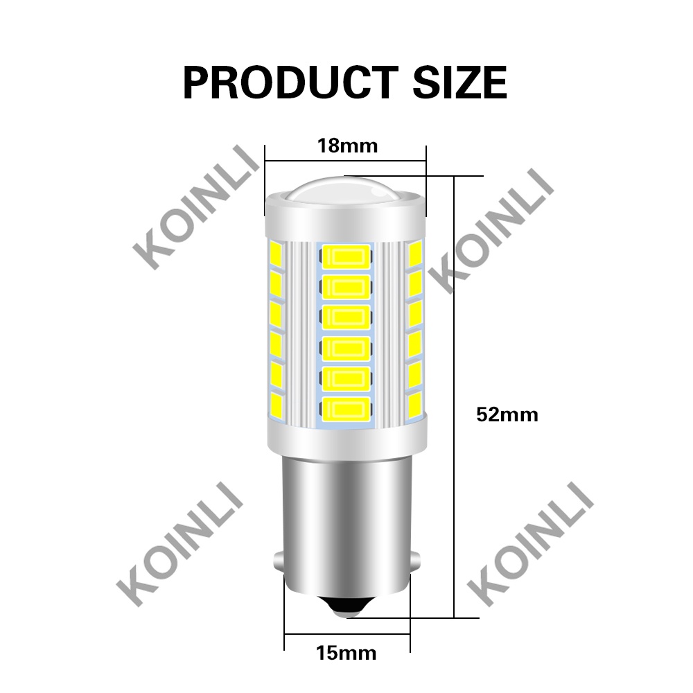 Bóng đèn LED T20 33SMD 1156 P21W BA15S 1157 BAY15D 7440 7443 5730 5630 DC màu trắng/đỏ/vàng cho xe hơi
