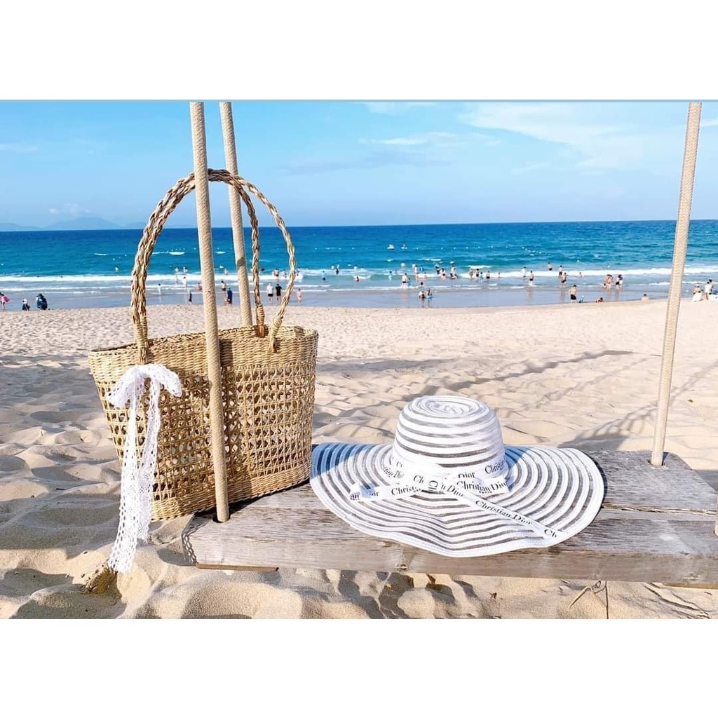 Túi/Làn Cói Đi Biển Thời Trang Cao Cấp Vintage Trang Trí Chụp Hình Cực XInh - Cói_Decor_HN