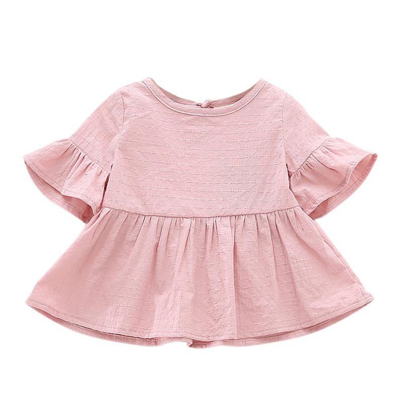 DUDUBABA sweet girl ruffled short-sleeved shirt 1-4 years old