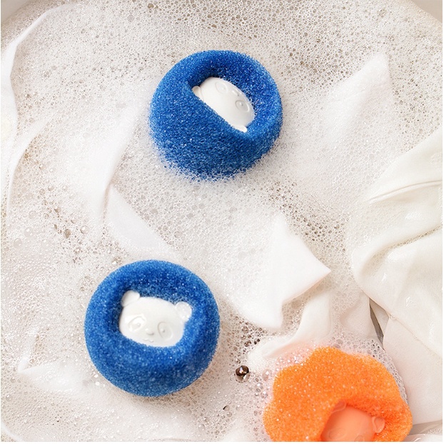 Banh Giặt Quần Áo Thông Minh Hút Lông Xơ Vải Chống Nhăn Chống Bụi Qủa Bóng Giặt Đồ