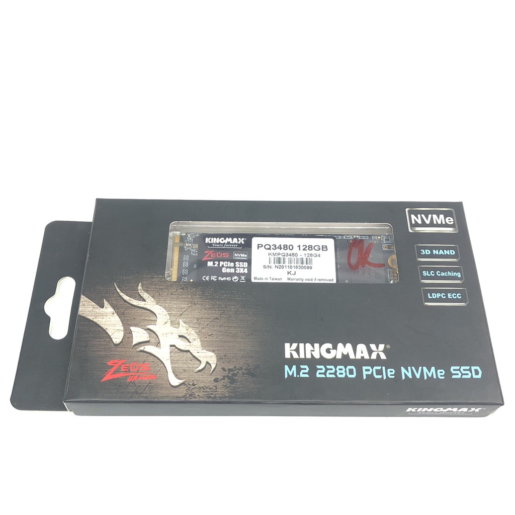 [Mã 1511ELSALE hoàn 7% đơn 300K] Ổ đĩa cứng M2 PCIe Kingmax SSD 128GB PQ3480 | BigBuy360 - bigbuy360.vn
