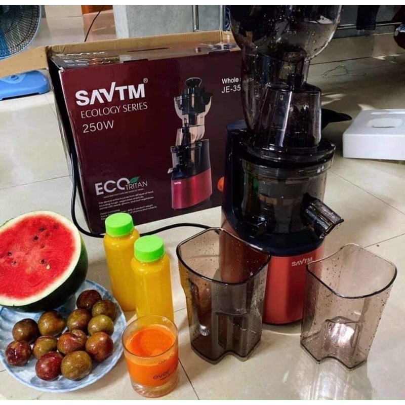 MÁY ÉP CHẬM NGUYÊN QUẢ SAVTM JE35 CAO CẤP ( tặng 1 lưới lọc làm kem)