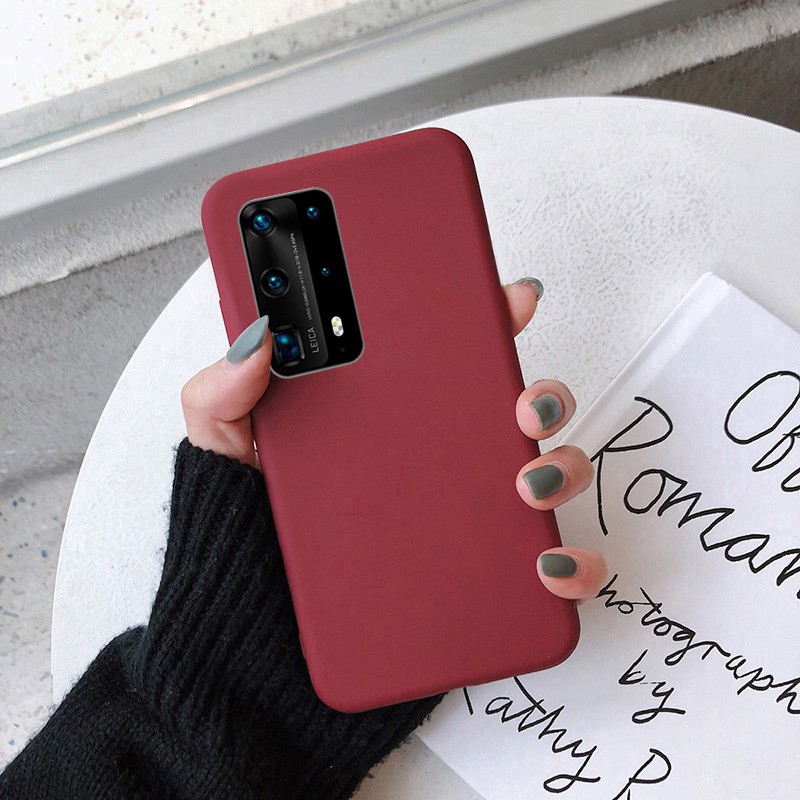 Ốp điện thoại silicon màu kẹo trơn Huawei P40 P40 Pro P30 P30 Pro P20 Pro P30 Lite Huawei P40 P40Pro P30 P30Pro P20Pro