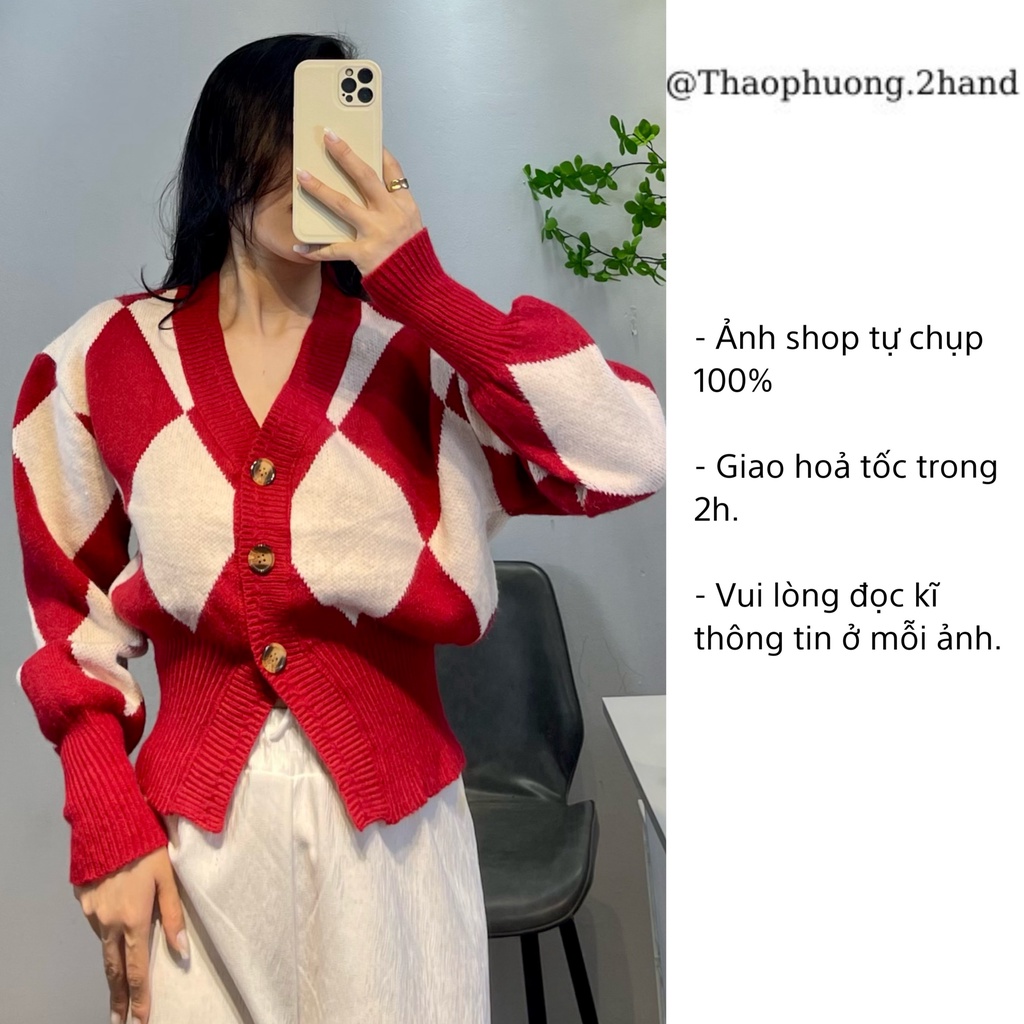Khoác CADIGAN 2hand dáng crotop size lớn được chọn mẫu