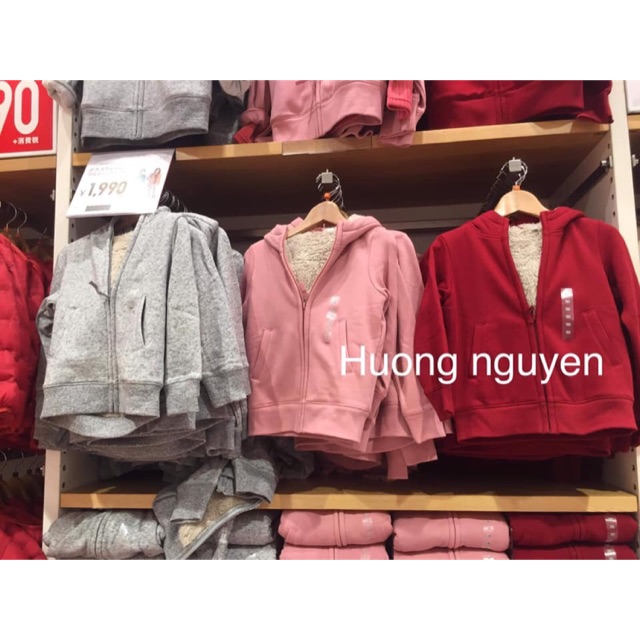 Áo nỉ lót lông Uniqlo cho bé (hàng nội địa Nhật)