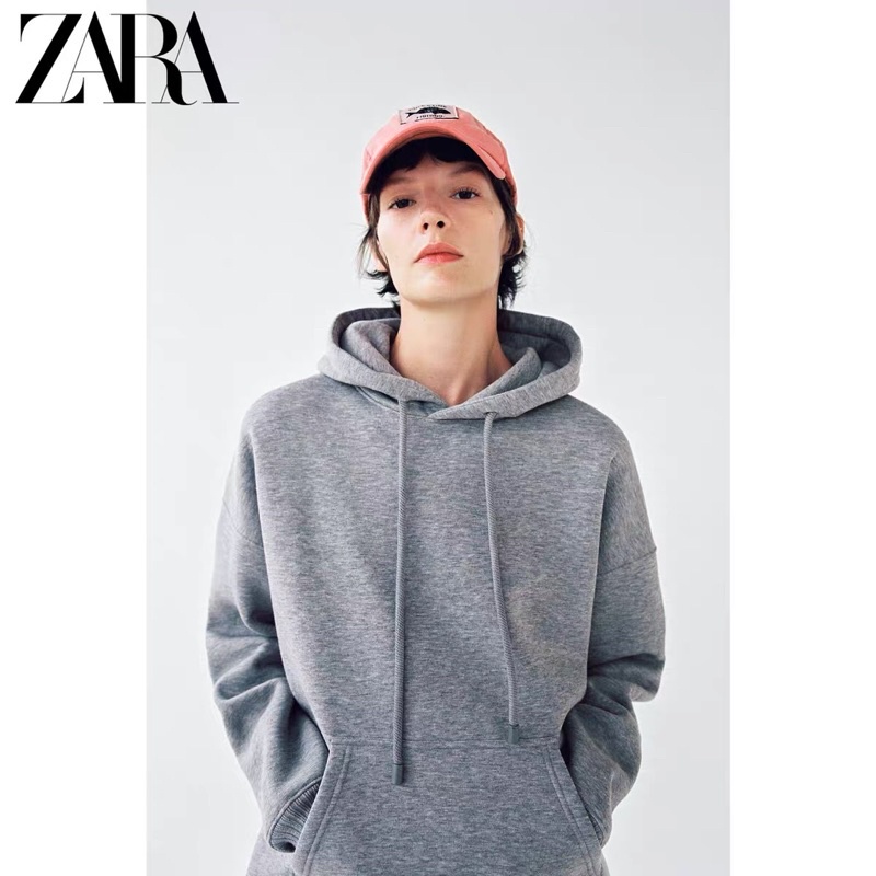 Áo Hoodie Zara Auth Tuồn Form Giấu Quần Nâu Size XS S M L ( Có Sẵn )