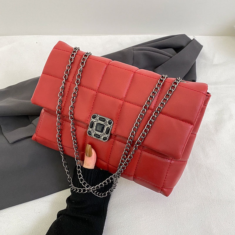 Túi Đeo Vai Một Dây Xích Có Khóa Hình Thoi Cổ Điển Dành Cho Bạn Nữ