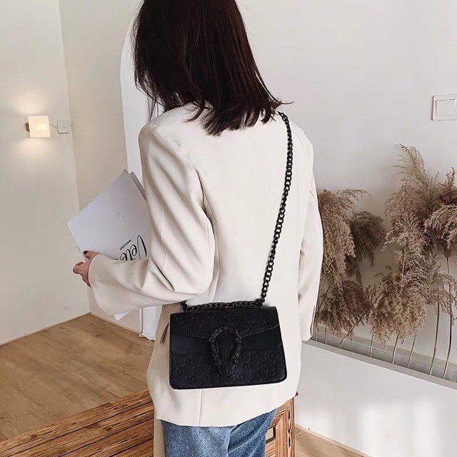 Túi đầu rồng full màu túi xách nữ đầu rồng cao cấp dây xích màu đeo vai HADAS  TXDRONG04 (không hộp)