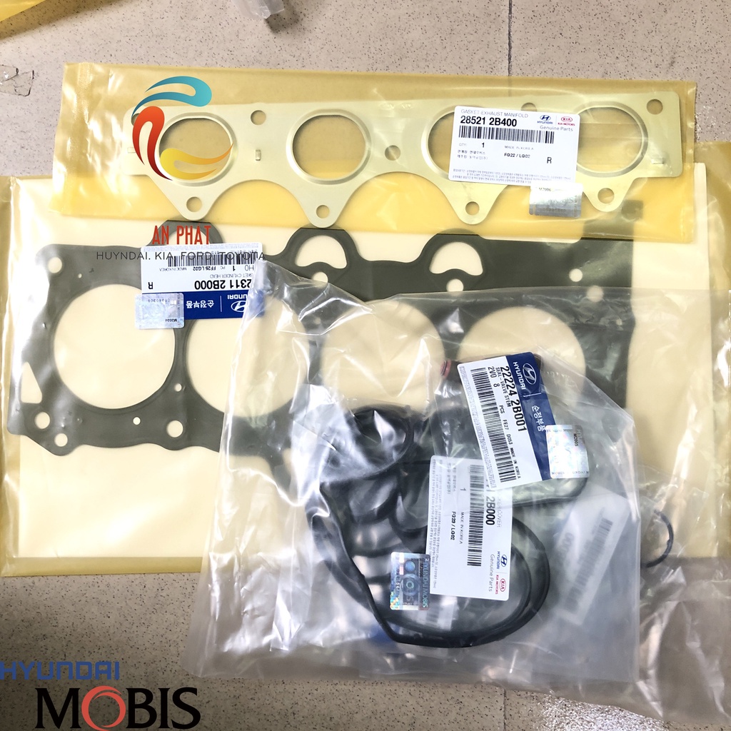 Gioăng bộ đại tu Hyundai Avante, Elantra, Forte, Rio 1.6 | 209102BA00 chính hãng HUYNDAI MOBIS HÀN QUỐC