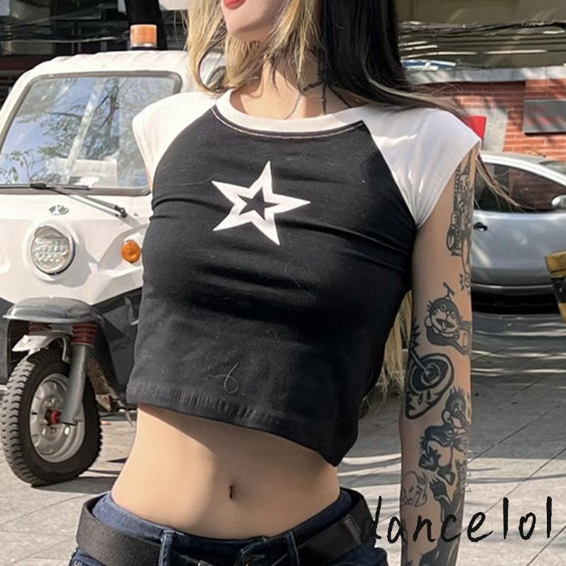 Áo Thun Tay Ngắn In Hình Ngôi Sao Nhảy Múa 1O1 Y2K Phong Cách Vintage