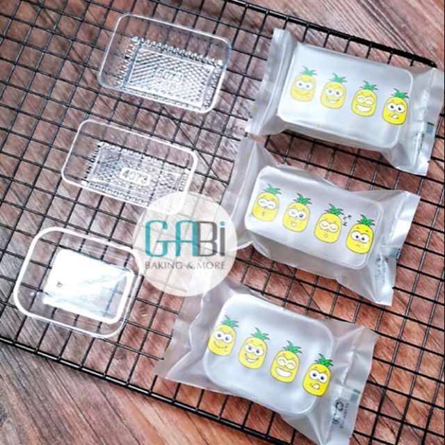 100 túi đựng bánh dứa, bánh quy hình quả dứa 7*12cm