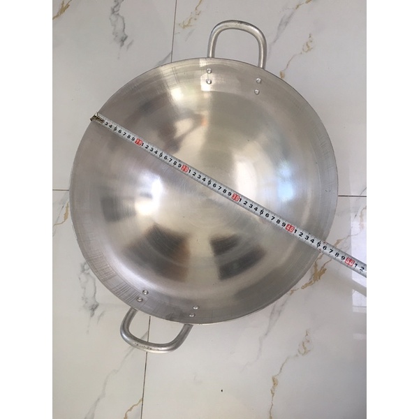 Chảo Nhôm Rang Cơm, chiên rán, xào - 2 quai gò tay, hàng chất lượng , đáy tròn bếp gasaa