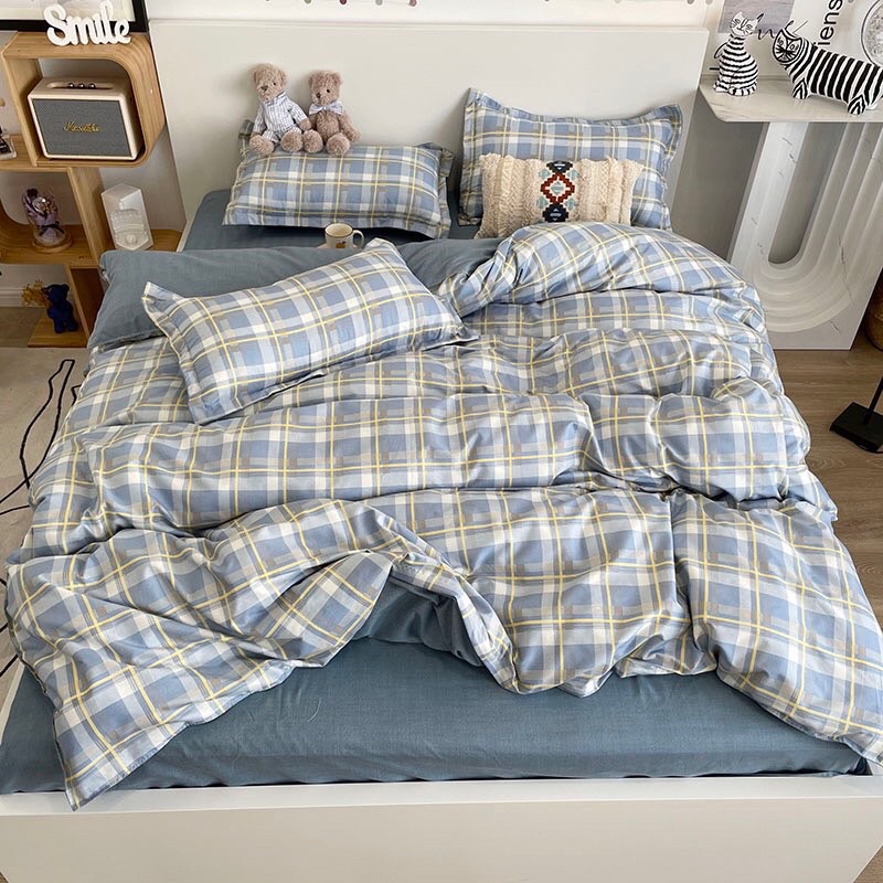 Set Chăn Ga Gối  - Họa Tiết Kẻ
