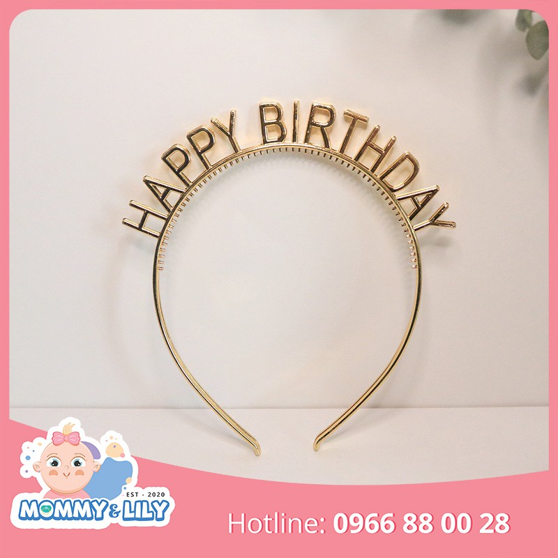 Bờm sinh nhật chữ HAPPY BIRTHDAY phong cách Hàn Quốc cho bé