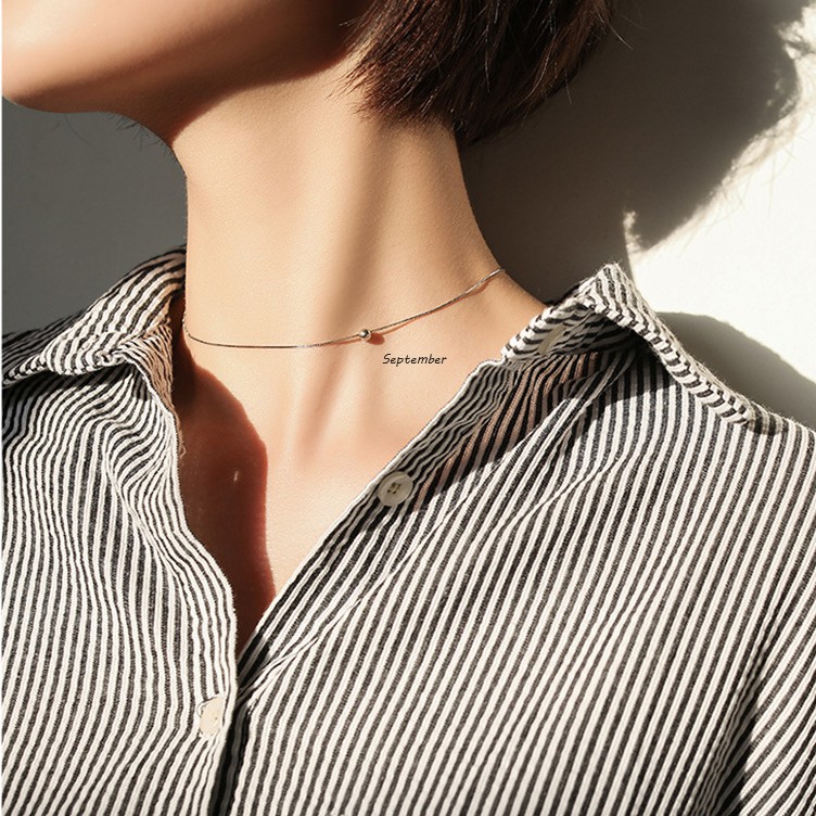 Dây chuyền bạc dạng choker bạc bi - tiệm bạc september