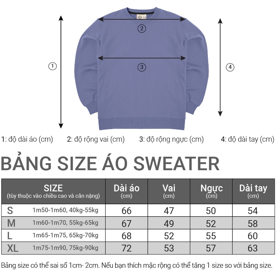 Áo Sweater Hàn Quốc Áo Nỉ Tay Dài Cotton Da Cá Đơn Giản Màu Xám Tím MVR
