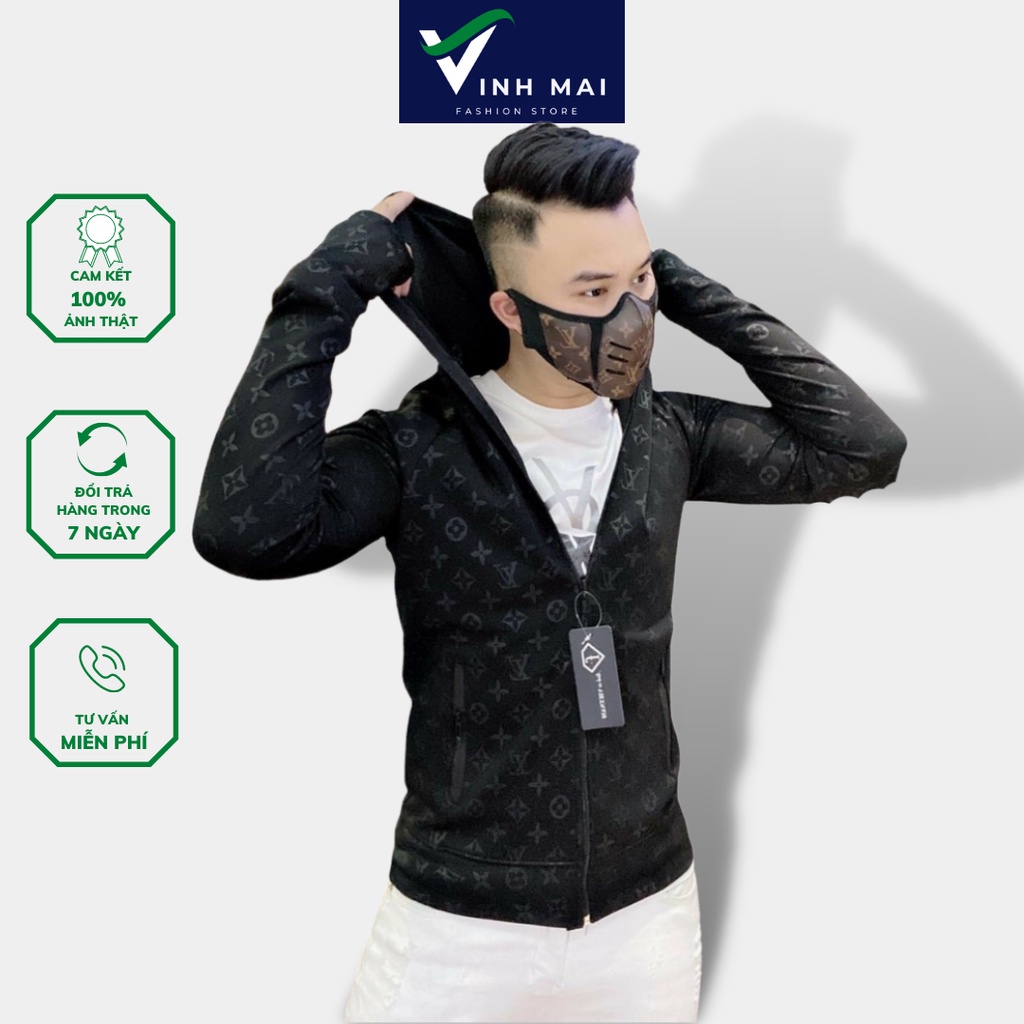 Áo chống nắng nam nữ dập vân LV vải umi co giãn 4 chiều