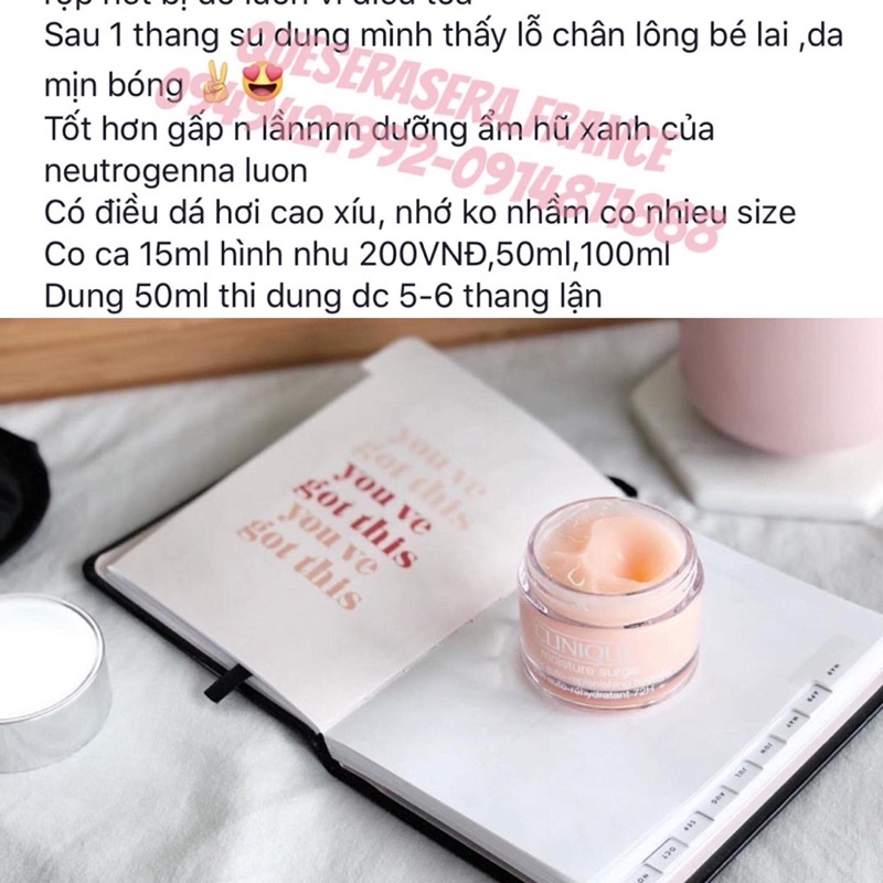 Kem dưỡng clinique moisture surge thirst relief 100h